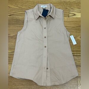 Vetta Sleeveless Button‎ Down Capsule Quiet Luxury Workcore Minimalist